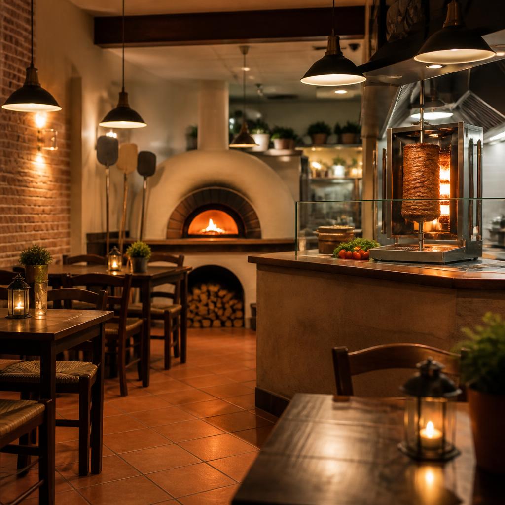 Interno accogliente della pizzeria kebab a Cesena